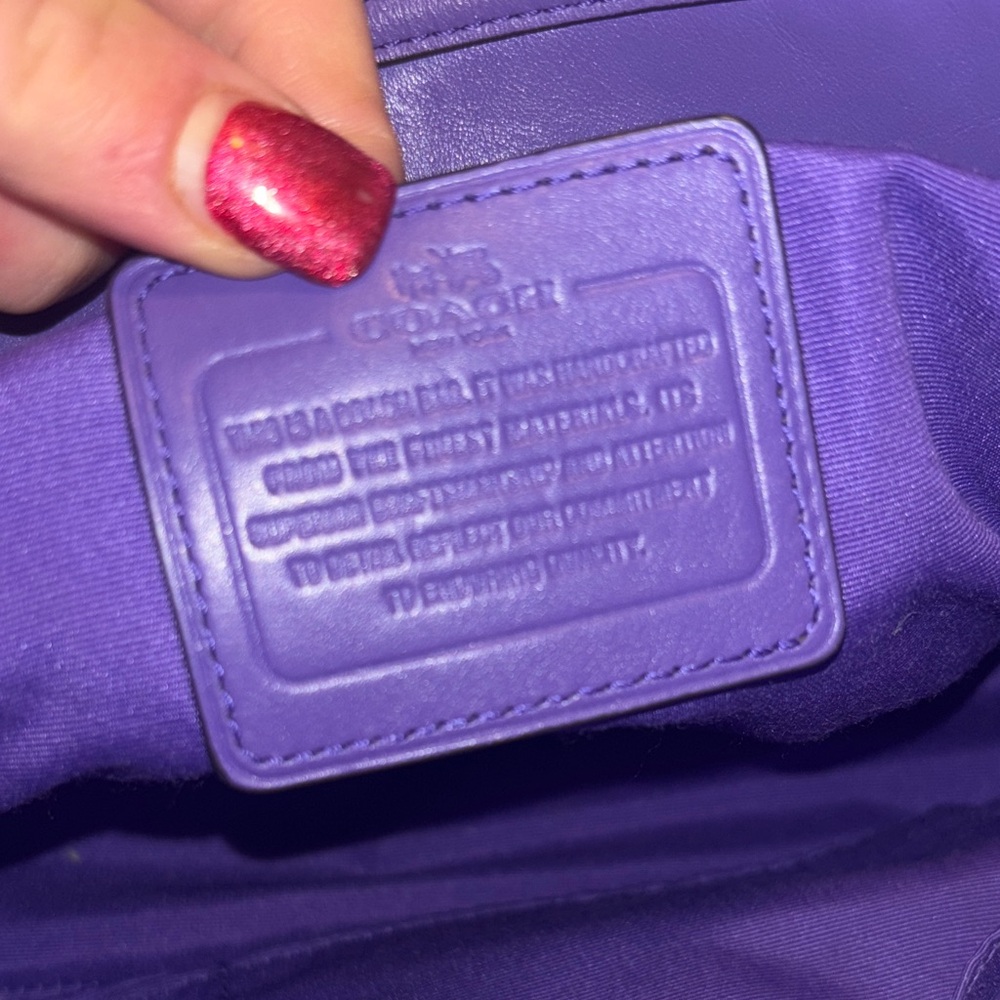 Coach Vibrant Purple Satchel Bag - Picture 2 of 16